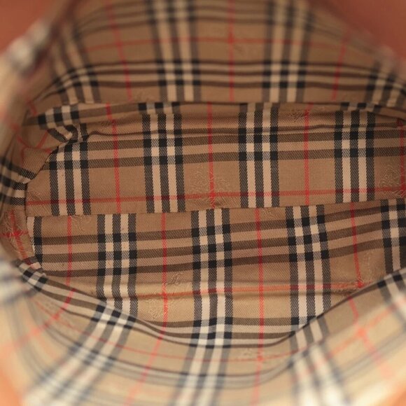 BURBERRY shoulder bag brown leather check authentic - Picture 14 of 16